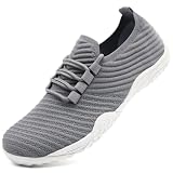 Women's Barefoot Shoes Runing Casual Fashion Walking Sports Slip On Sneakers Yoga Zero Drop Sole Lightweight Breathable Minimalist House Shoes Summer Beach Light_Gray_W Size US 8