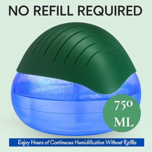Image of Humidifier, Hygiene Portable Room Air Purifier Revitalizer Wooden Aroma Diffuser, Run Time: 16 Hours- Perfect for Living Rooms, Kitchen, Office & Hotels (Capacity: 750ml, Light Green)