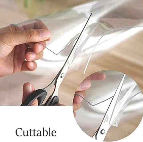 Nappe transparente imperméable protège table cuisine 80x80 - 3