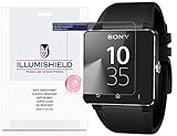 iLLumiShield Screen Protector Compatible with Sony Smartwatch 2 (3-Pack) Clear HD Shield Anti-Bubble and Anti-Fingerprint PET Film