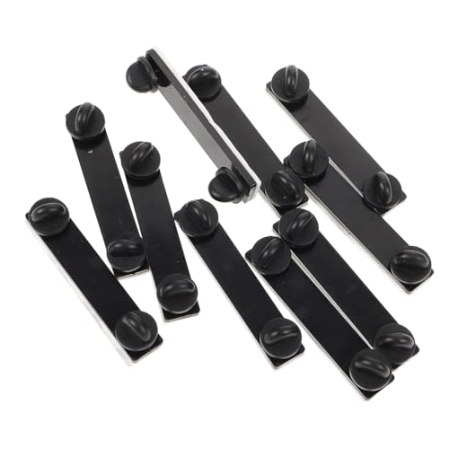 STOBOK 10Pcs Rectangular Lapel Pin Backs Durable Safety Pins with Smooth Clasp Design for Craft DIY Projects Easy to Use Locking Pin Keepers for Brooches and Badges