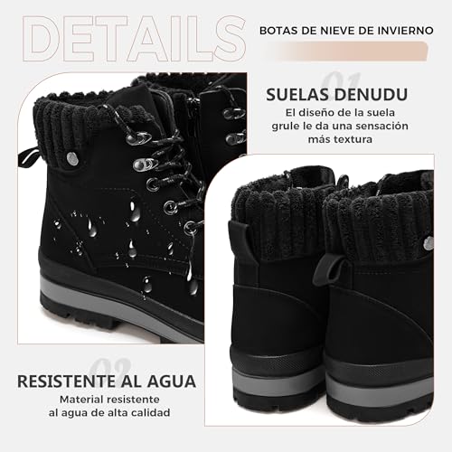 Bottes d'hiver imperméables thermiques doublure chaude antidérapante - 7