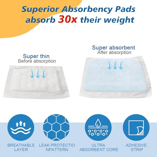 Dog Diaper Liners (Regular 50 Count) Absorbent and Super Soft Dog Diaper Booster Pads for Female Dog Diapers or Male Dog Belly Bands
