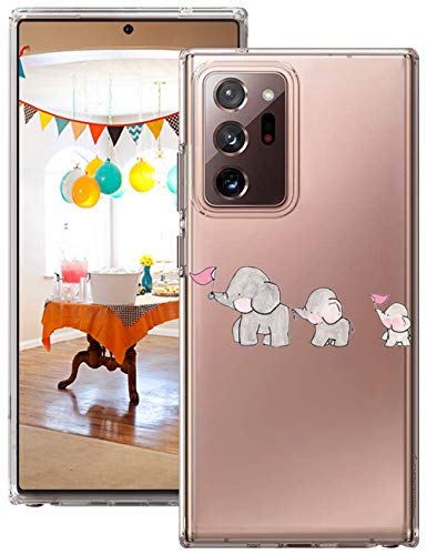 Note 20 Ultra Flowers Case for Samsung Galaxy Note 20 Ultra Case Clear Slim Cute Silicone Case Transpartent Full TPU Protective Back Cover Women Girls Phone Case for Samsung Note 20 Ultra Cases 5G (4)