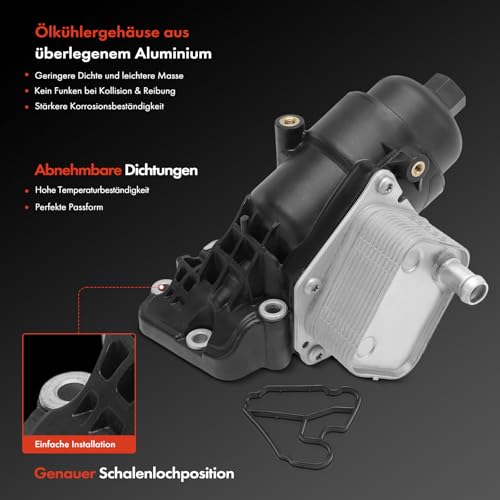 Frankberg Ölkühler Motoröl Ölfiltergehäuse Diesel Kompatibel mit i20 PB PBT i30 FD GD i40 VF iX20 JC Accent III MC Replace# 263102A520