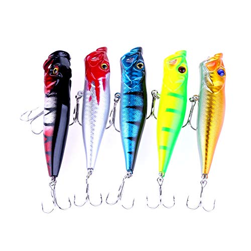 Iscas Artificiais Popper Superfície 9cm 12g com 5un