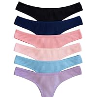 Kit 5 Calcinha Fio Dental Feminina Canelado Forro de Algodão (BR, Alfa, GG, Regular)