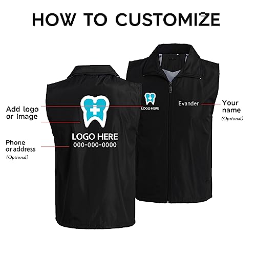 Custom Made Logo Work Vests Personalized Hospitals Doctor Vests, Veterinary vest, Dental Office Uniform, Volunteer Vests2