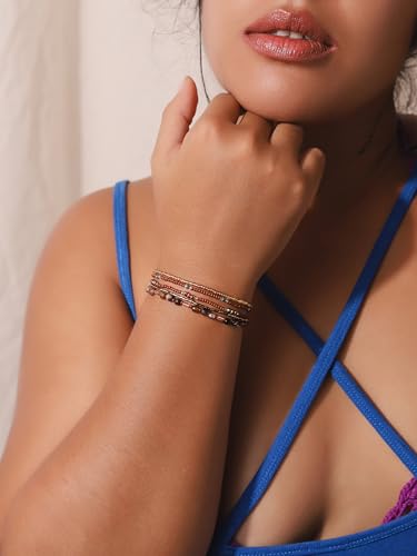 MINACHI Bohemian Bead Stacked Bracelet, Vintage Multi-Layer Bracelet, Gift for Her2