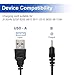 uxcell USB Replacement Charger Cable, Fast Charging Cord DC 2mm Small Pin, Flexible Plug Barrel Connector 70cm Portable Cable for Nokia N78 N79 5230 5320 5310, Black