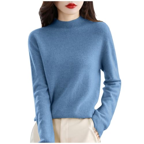 Cashmere Sweaters for Women Comfort Pullover Fall Winter Casual Crewneck Sweater Dressy Long Sleeve Trendy Jumper