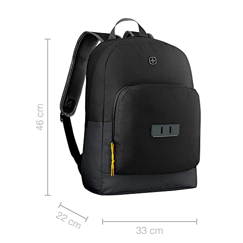 Image of WENGER, Next 23 Crango, 16 Inches Laptop Backpack, 27 liters, Gravity Black, 612557, Business Travel Bag, Swiss Designed