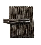 FootGalaxy High Quality Round Laces For Boots And Shoes, 45, Brown