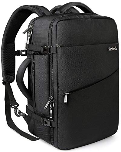 Image of Inateck 40L Travel Backpack, Business Backpack, Large Capacity, 3-Way Backpack, Carry-On Capacity, Business Trips, Lightweight, Anti-Theft, Water Repellent, 15.6-17 Inch PC Bag, Unisex, Commuting to