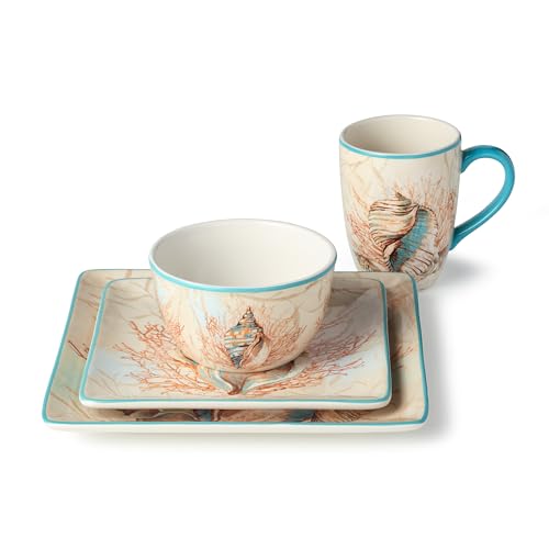 Service de table de qualité supérieure en céramique finement décorée de coraux
