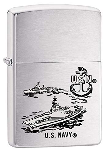 Encendedor Zippo U.S. Navy Aircraft Carrier Cromo miniatura 1