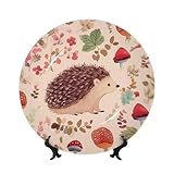 Plusieurs tailles : cette assiette décorative ronde dispose de quatre tailles au choix : 15,2 cm, 17,8 cm, 20,3 cm, 25,4 cm, de sorte que vous pouvez choisir l'assiette en porcelaine qui vous convient pour améliorer votre décoration. Veuillez vérifier et mesurer soigneusement la taille avant d'acheter. Le paquet contient : une plaque décorative, un cadre inférieur, un crochet et un autocollant