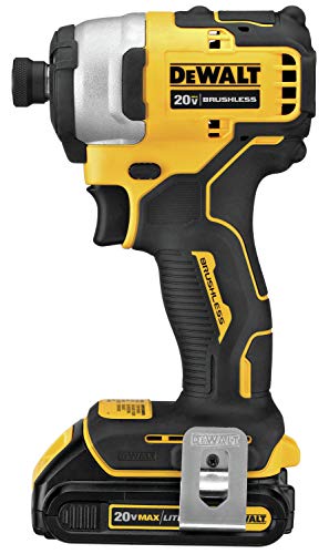 DEWALT ATOMIC 20V MAX Impact Driver, Cordless, Compact Kit, 2 Batteries, 1/4-Inch (DCF809C2)