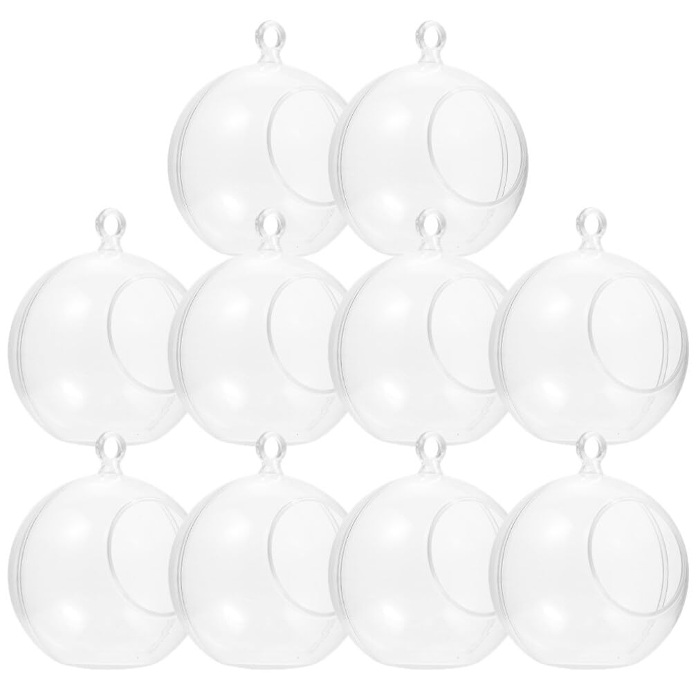 Garneck 10pcs Transparent Christmas Baubles