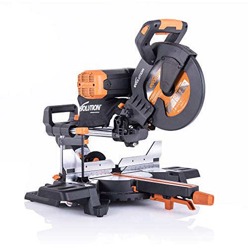 Evolution Power Tools R255SMSDB+ 15 Amp 10 in. Premium Dual Bevel Sliding Miter Saw w/Laser and Multi-Material Cutting Blade #1