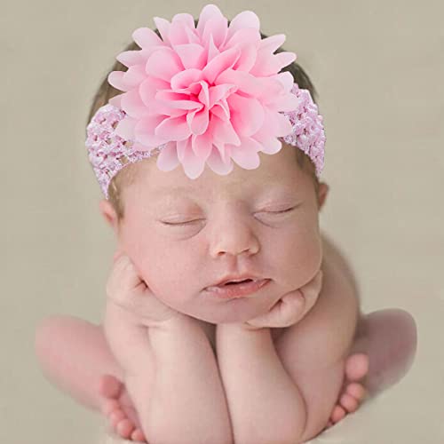 Willingtee 20Pcs Baby Girls Headbands Chiffon Flower Soft Stretchy Hair Band Hair Accessories For Baby Girls Newborns Infants Toddlers And Kids Multi-Colored #TOP4