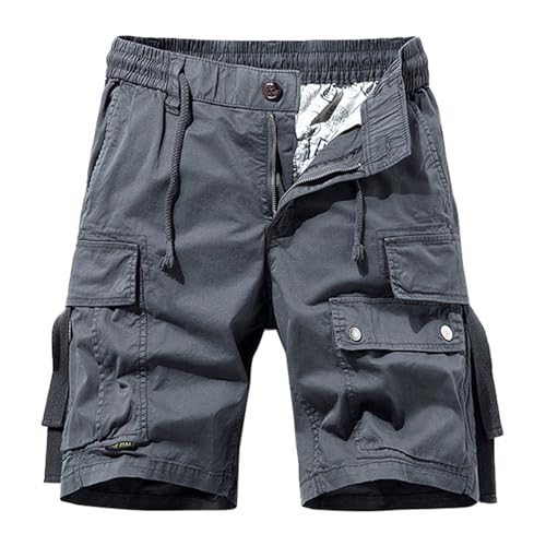 Short cargo homme pantalon de travail court léger avec taille élastique