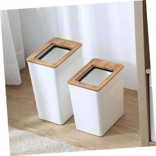 Caneca de basura rectangular blanca de estilo nórdico miniatura 7