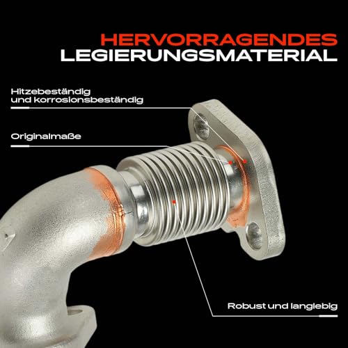 Frankberg AGR Verbindungsrohr Kompatibel mit California T6 Camper SGC SGG SHC Multiva.n VI SGF SGM SGN SHM SHN Transporter VI Kasten SGA SGH SHA SHH Replace# 04L131521BH