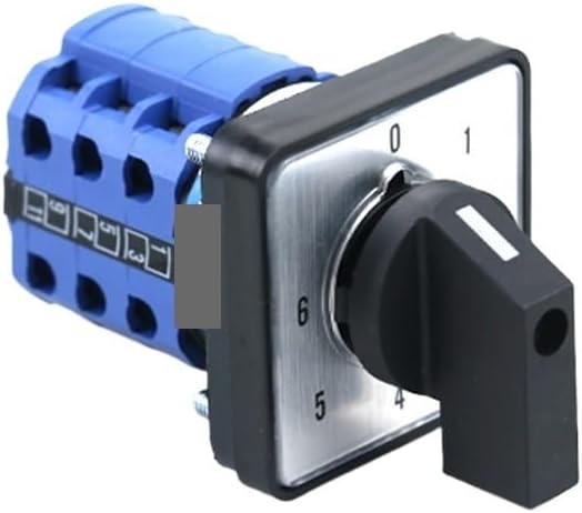 SZW26/LW26-20 6 Position 3 Phase 12 Screws 20A Latching Control Rotary Change Over Cam Switch 48X48 Panel