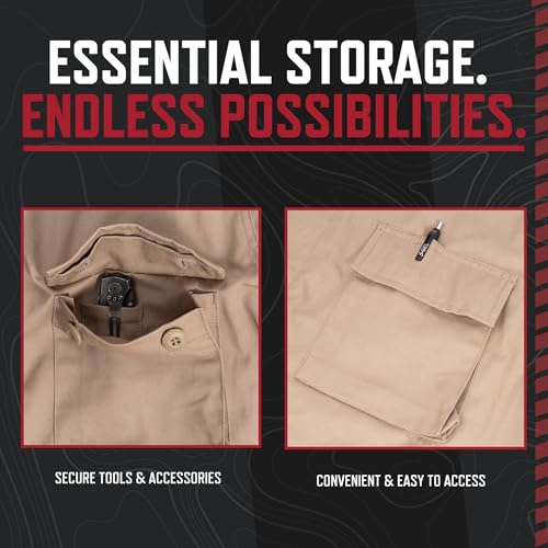 Image of Rothco BDU Uniform Shirt | Men's Long Sleeve Tactical Cargo Overshirt Utility Hunting Fishing Shacket Button Down Jacket with 4 Pockets