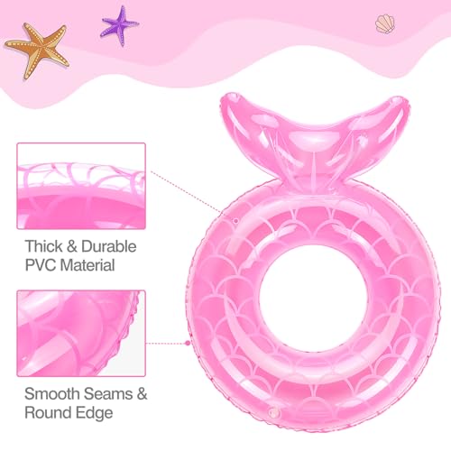 MoKo Pool Floats, Mermaid Inflatable Swim Tubes Floaties