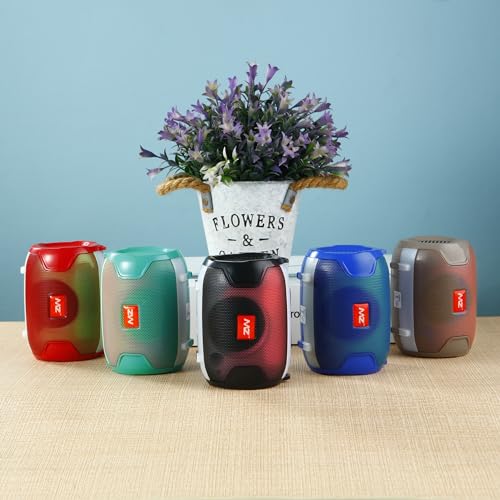 Image of MZ M15VP (Portable Bluetooth Speaker) Dynamic Thunder Sound, in Built RGB Light 5 W Bluetooth Speaker (Red, Stereo Channel)