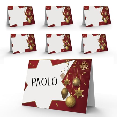 Segnaposto Natalizio Elegante - 40 Segna Posto Natale e Capodanno per Tavolo Originale - Segnaposti Tavola Natalizi Originali