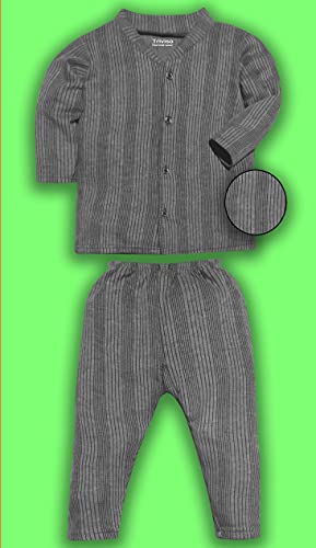 Image of Kids Winter Wear Thermal Suit Full Sleeves Front Open Top & Pajama Set Body Warmer for Boys & Girls (0-36 Month; Pack of 3)