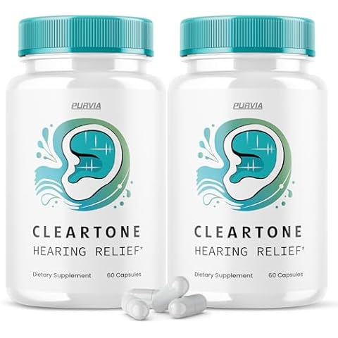 (2 Pack) Cleartone Pills - Official Formula - Cleartone Tinnitus Hearing Support Pills, Clear Tone Pills Hearing Relief Maximum Strength Formula Clear Tone Advanced Vitamin Supplement (120 Capsules) Cover