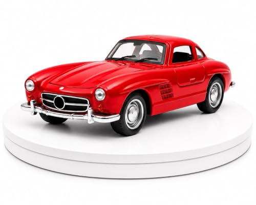 Image of 1:36 Scale Mercedes Vintage Die-Cast Toy Car - Pull Back Metal Model with Openable Doors, LED Lights & Music - Alloy Mini Car Gift for Kids, Boys & Collectors (Color AS PER Stock)
