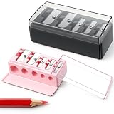 JJUNW 2 Stück 5-Loch Makeup Sharpener Anspitzer, Kosmetikstifte Spitzer