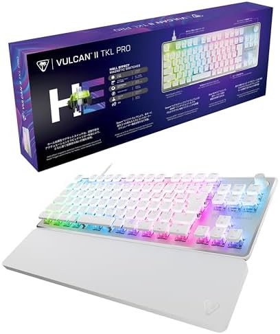 （01:00時点） 【Amazon.co.jp限定】TURTLE BEACH ラピッドトリガー 搭載 ゲーミングキーボード Vulcan II TKL Pro リアクタップ(SOCDクリーナー/ラピトリ同時可) 可変アクチュエーション 日本語配列 有線 ホワイト/白 ホールエフェクト アナログ テンキーレス RGB Windows【メーカー保証2年+代理店保証6ヶ月】