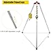 Confined Space Tripod Kit, Tripod Kit with 2600LBS Winch, Confined Space Rescue Tripod | 8.04ft Leg Bracket | 5.2-8ft Working Height | 1102.31lbs Tripod Load | 65.62ft Steel Wire Rope Length