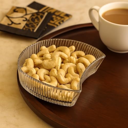 Image of Glassbunny Elegant 4 Dry Fruit Bowl Set Premium Glass Bowl for Dry Fruit Stylish Bowl for Home & Gifting 240ml