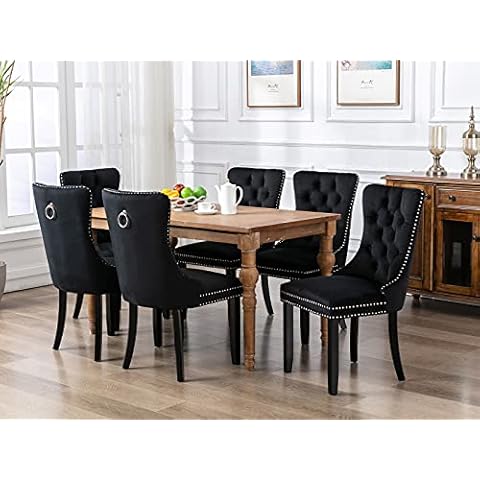 HomeTouch Luxury Velvet Dining Chairs Set of 6 Cover
