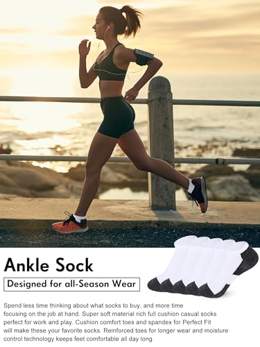 Image of Foaincore 60 Pairs Ankle Socks Bulk for Men Women, Low Cut Breathable Cushioned Athletic Running No Show Socks Multipack