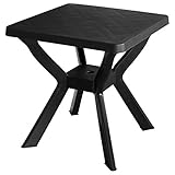 Gartentisch Multistore 2002 Robuster Gartentisch Campingtisch Beistelltisch 70x70cm Kunststoff - Anthrazit