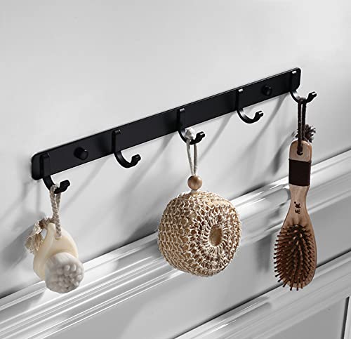 Yauende Wall Mounted Coat Rack, 5 Hanging Hooks Wall-Mounted For Entryway Kitchen Bathroom Storage Organizer Coat Rack For Hanging Coat, Towel, Bag, Robe, Hat #TOP2