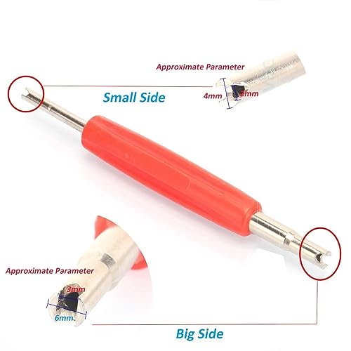 Image of 5 Pack Valve Core Remover 2in1 Dual Head Drive Tire Valve Stem Core Removal Tool for HAVC Tyre Repair Install Car Motorcycle Truck Bicycle Air Conditioner Schrader R22 R12 R410A A /C Installer