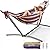 EveryFun Double Hammock with Heavy-Duty Steel Stand,Portable,Easy Assembly,600lbs Weight Capacity,Suit for Indoor,Yard,Camping,or Outdoor-Rainbow
