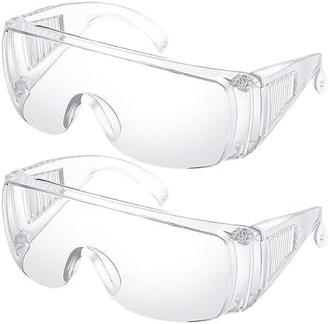 2Pcs Protective Glasses Safety Goggles Safety Over-Glasses Protec...
