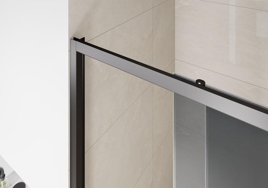 Bathroom Sliding Door Shower Enclosure Screen Walk in 6mm Glass Door Cubicle (Dark Grey Tint Glass, 900mm)