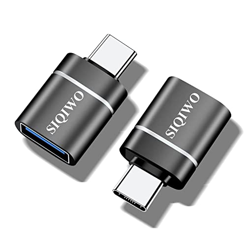 SIQIWO USB-C auf USB Adapter [2 Stücke] USB-C auf USB 3.0 Female Handy-OTG-Adapter, Thunderbolt 4/3 auf USB 3.0 Kompatibel für MacBook Pro 2023/Air 2022 iPad Mini 6 iMac Surface Pro 8/X Go