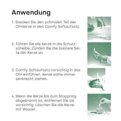 OTOSAN natürliche Ohrkerzen 2 Stk zur Pflege und Hygiene bei Ohrenbeschwerden | Ohrenkerzen mit Propolis und 4 Safety Features | Medizinprodukt